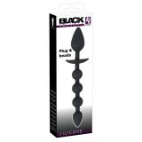 Анальний стимулятор - Black Velvets Plug + beads
