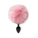 Силіконова анальна пробка М Art of Sex - Silicone Bunny Tails Butt plug, колір Рожевий, діаметр 3,5