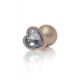Анальна пробка - Jewellery Pearl Gold Heart Plug Clear M