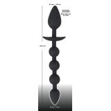 Анальний стимулятор - Black Velvets Plug + beads