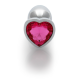 Анальна пробка - Ouch! Metal Butt Plug Small Silver/Rubellite Pink