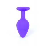 Анальна пробка - Jewellery Silicone Purple Plug M Red