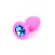 Анальна пробка - Jewellery Silicone Pink Plug S Light Blue
