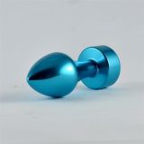 Анальна пробка - Heavy Metal Anal Plug Rosebud Aluminium Blue