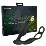 Nexus SIMUL8 Plug Edition анальная вибропробка с эрекционными кольцами, 10х4 см