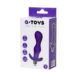 Анальная пробка с вибрацией A-Toys By Toyfa размера S, влагостойкая, силикон, фиолетовая, 11,2 см