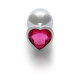 Анальна пробка - Ouch! Metal Butt Plug Medium Silver/Rubellite Pink