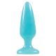 NS Novelties Firefly Pleasure Plug Medium - крупная анальная пробка светящаяся в темноте, 12,7х3,8 см (голубой)