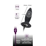 Анальна пробка - Black Velvets Recharge Plug S