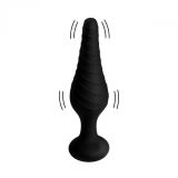 Silicone Vibrating Anal Plug with Remote Control - анальна пробка з дистанційним управлінням, 14.6х3.9 см