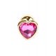 Анальна пробка - Jewellery Gold Heart Plug Pink