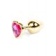 Анальна пробка - Jewellery Gold Heart Plug Pink