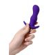 Анальная пробка с вибрацией A-Toys By Toyfa размера S, влагостойкая, силикон, фиолетовая, 11,2 см