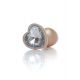 Анальна пробка - Jewellery Pearl Gold Heart Plug Clear S