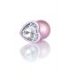 Анальна пробка - Jewellery Pearl Pink Heart Plug Clear M