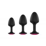 Анальна пробка Dorcel Geisha Plug Ruby L з кулькою всередині, створює вібрації, макс. діаметр 4 см
