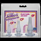 Набір анальних пробок Doc Johnson Crystal Jellies Anal - Clear, макс. діаметр 2см - 3 см - 4 см