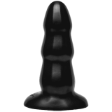 Анальная пробка Tripple Ripple Butt Plug Medium, 10,4х4 см (черный)