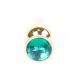 Анальна пробка - Jewellery Gold Long Plug Green
