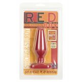 Doc Johnson Red Boy Medium - средняя анальная пробка, 12,5х4 см