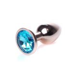 Анальна пробка - Jewellery Red Gold Plug Light Blue
