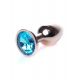 Анальна пробка - Jewellery Red Gold Plug Light Blue