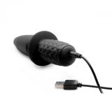 The Plug 10x Silicone Vibrating Thruster - анальний вібратор з руків'ям, 18.4х3.8 см