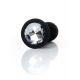 Анальна пробка - Jewellery Silicone Black Plug L Clear