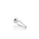 Silver anal plug TOYFA Metal with white round-shaped gem, length 9 cm, diameter 1,5-4 cm, weight 205