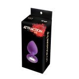 Анальна пробка з кристалом MAI Attraction Toys №49 Purple, довжина 9,5 см, діаметр 4 см
