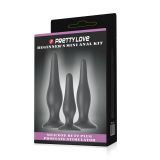 Анальні пробки - Pretty Love Begginer's Mini Anal Kit Black