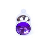 Анальна пробка - Jewellery Silver Long Plug Purple