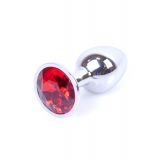 Анальна пробка - Jewellery Silver Plug Red