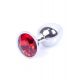 Анальна пробка - Jewellery Silver Plug Red