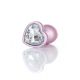 Анальна пробка - Jewellery Pearl Pink Heart Plug Clear S