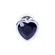 Анальна пробка - Jewellery Silver Heart Plug Black
