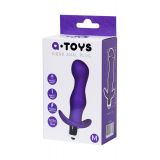Анальная пробка с вибрацией A-Toys By Toyfa размера M, влагостойкая, силикон, фиолетовая, 12,9 см