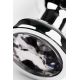 Silver anal plug TOYFA Metal with white round-shaped gem, length 9 cm, diameter 1,5-4 cm, weight 205