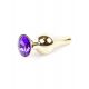 Анальна пробка - Jewellery Gold Long Plug Purple