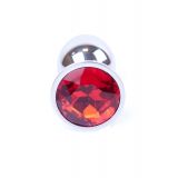 Анальна пробка - Jewellery Silver Plug Red
