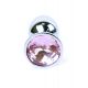 Анальна пробка - Jewellery Silver Plug - Light Pink