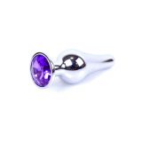Анальна пробка - Jewellery Silver Long Plug Purple