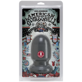 Анальна пробка для фістінга Doc Johnson American Bombshell - Shell Shock S Gun Metal, діаметр 7,4 см