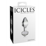 Pipedream Icicles No.44 - стеклянная анальная пробка, 6,5х2,5 см