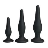 Анальні пробки - Pretty Love Begginer's Mini Anal Kit Black