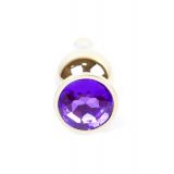 Анальна пробка - Jewellery Gold Long Plug Purple