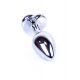 Анальна пробка - Jewellery Silver Heart Plug Black