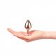 Металева анальна пробка із прикрасою у вигляді кристалу Dorcel - Diamond Plug Rose Gold S