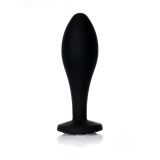 Анальна пробка - Jewellery Silicone Black Plug L Clear