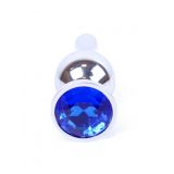 Анальна пробка - Jewellery Silver BUTT PLUG- Dark Blue Анальна пробка - Jewellery Silver BUTT PLUG- Dark Blue